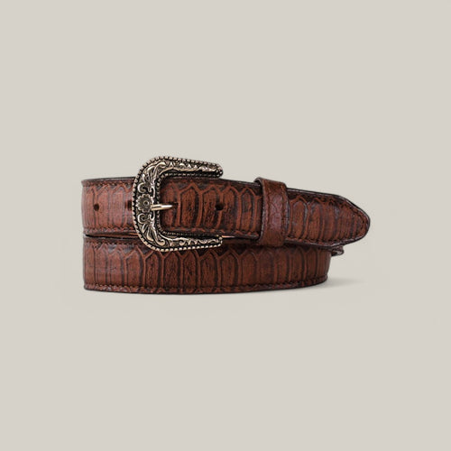 Python Print Brown Belt - Texas Buckle - Kids