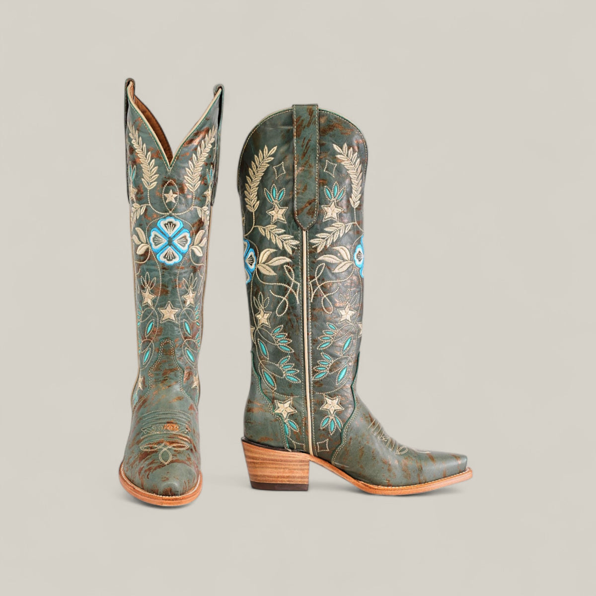 Madison Turquoise - Tall Shaft - Snip Toe