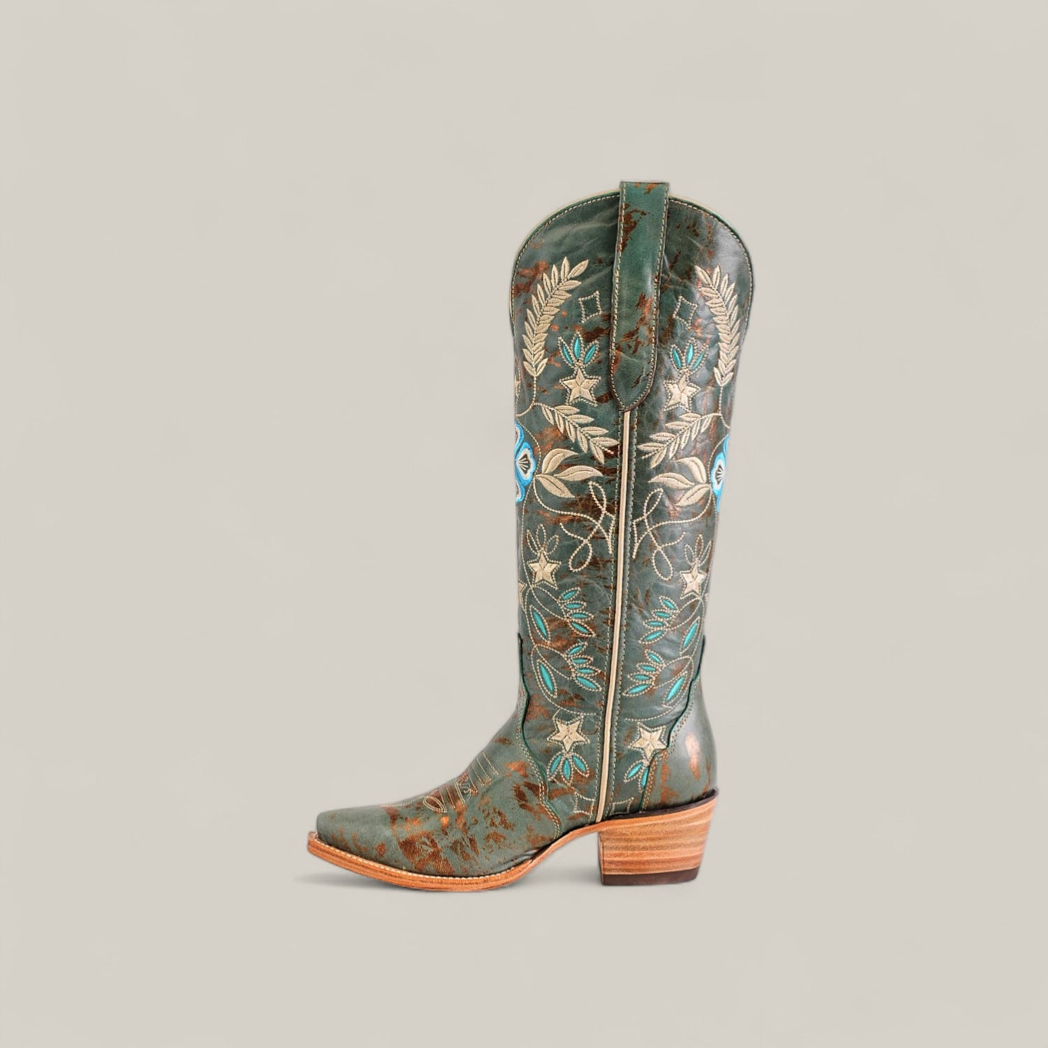 Madison Turquoise - Tall Shaft - Snip Toe