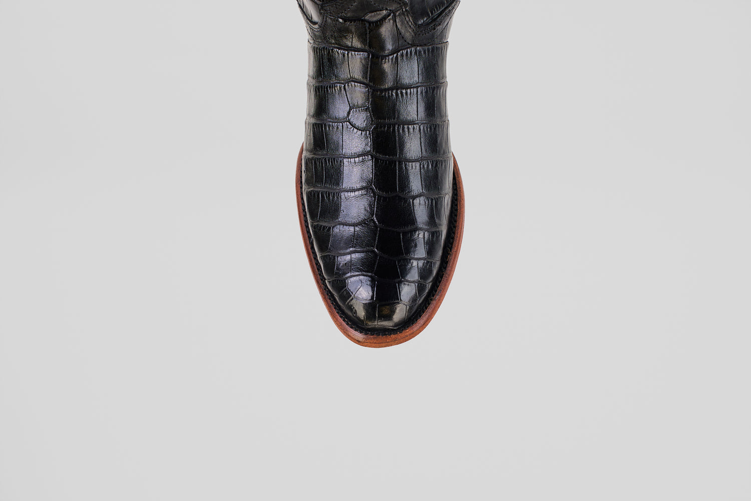 James - Black - Round Toe (Full Alligator)
