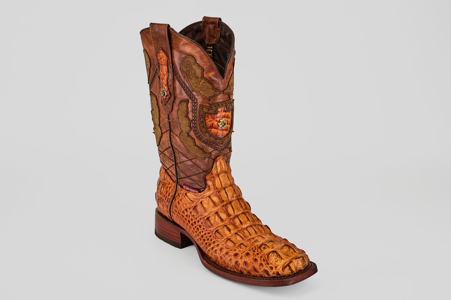James - Cognac - Square Toe (Alligator  Head)