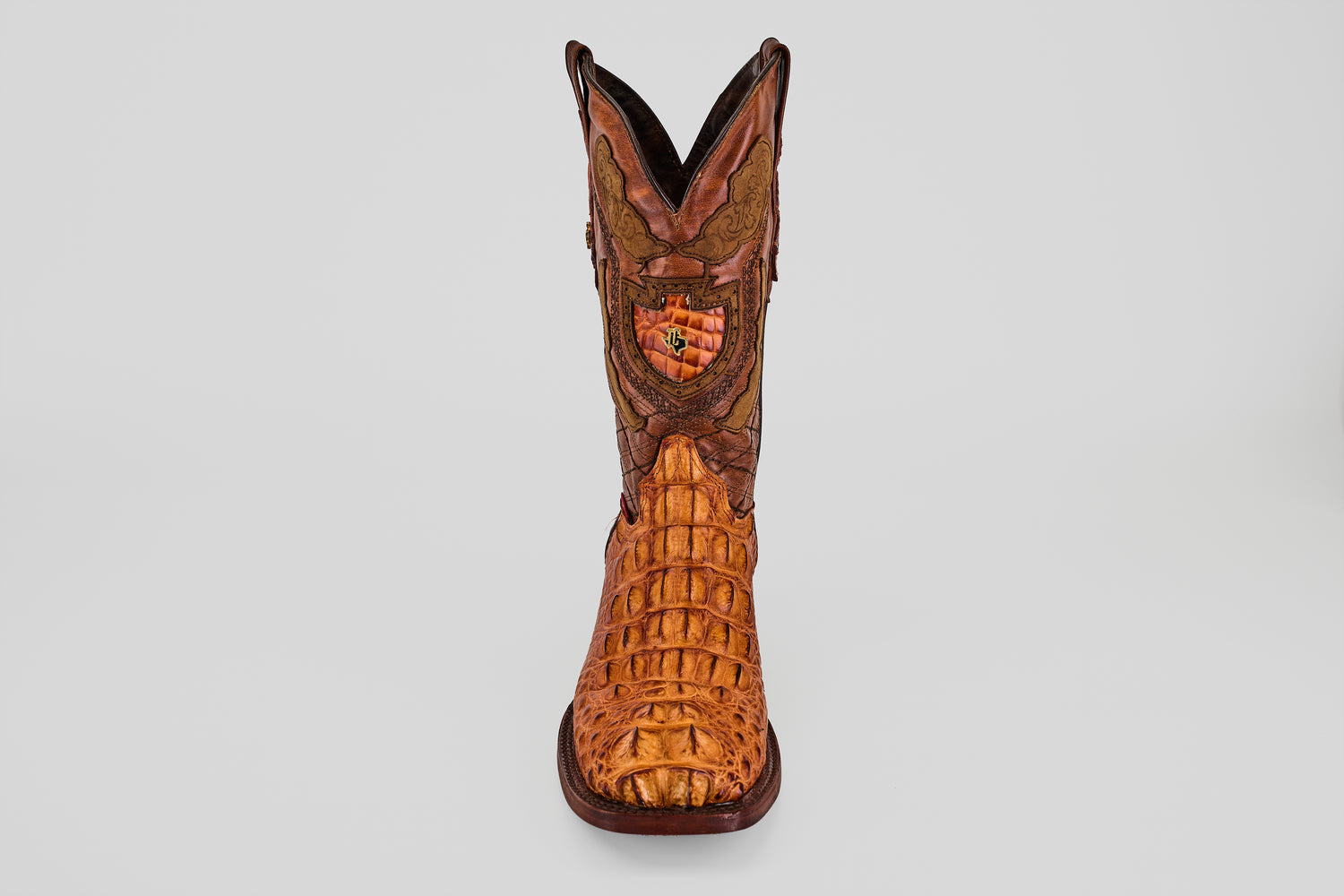 James - Cognac - Square Toe (Alligator  Head)