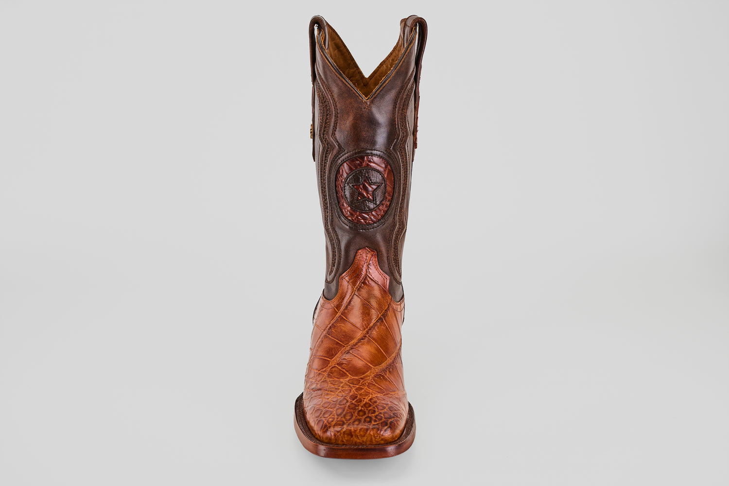 James - Cogñac - Square Toe (Alligator Hornback)