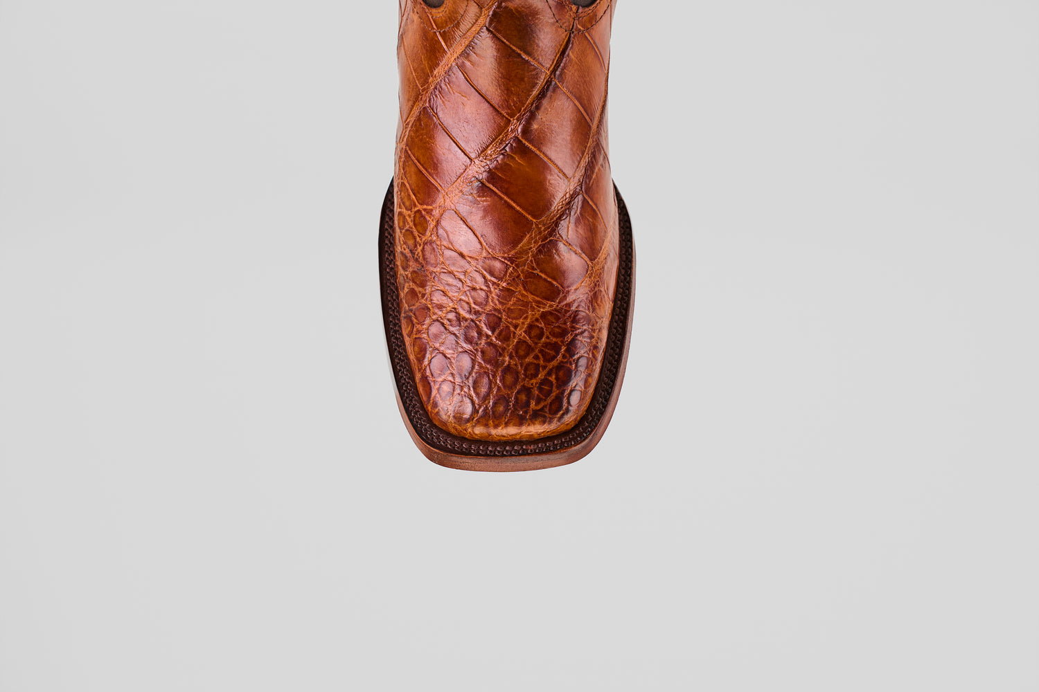 James - Cogñac - Square Toe (Alligator Hornback)