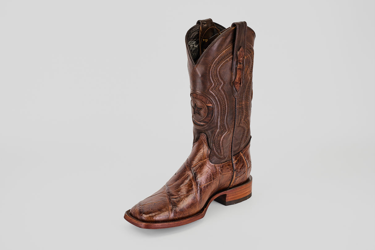 James - Tabaco - Square Toe (Alligator Hornback)