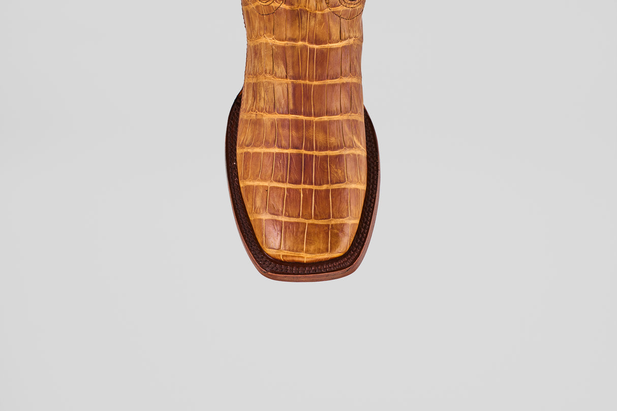 Exotic Alligator Tail - Honey - Square Toe