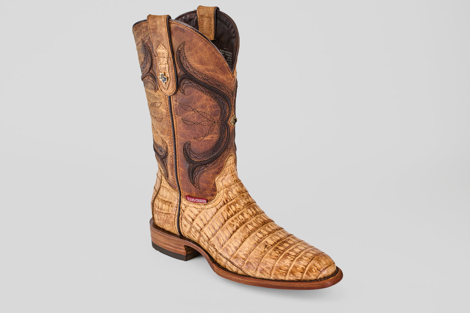 Exotic Caiman Belly - Fawn - Round Toe