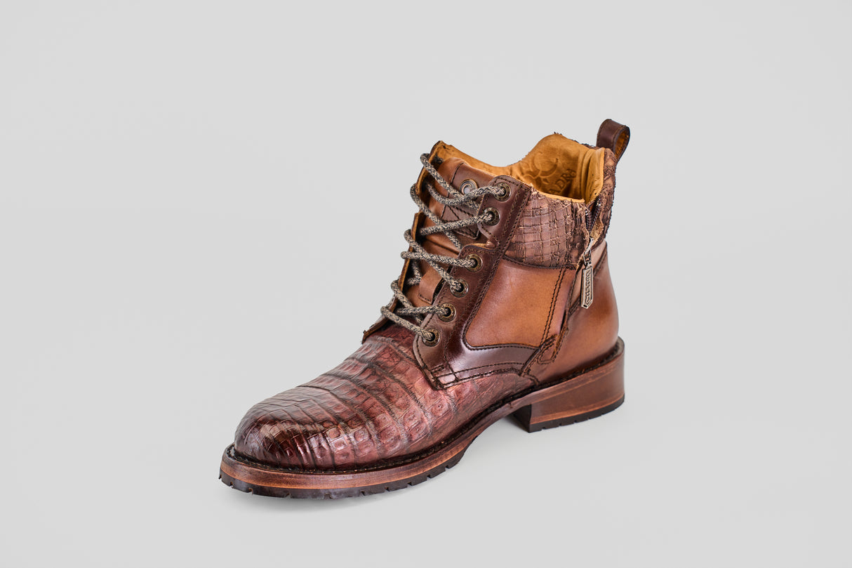 Cuadra Exotic Caiman Belly - Paris - Round Toe