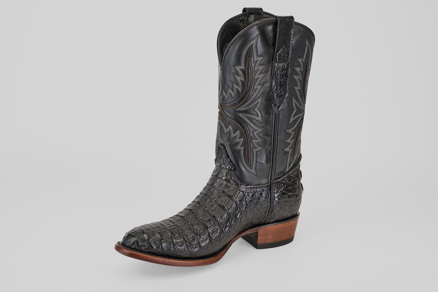 Rhodes HornBack - Black - Round Toe