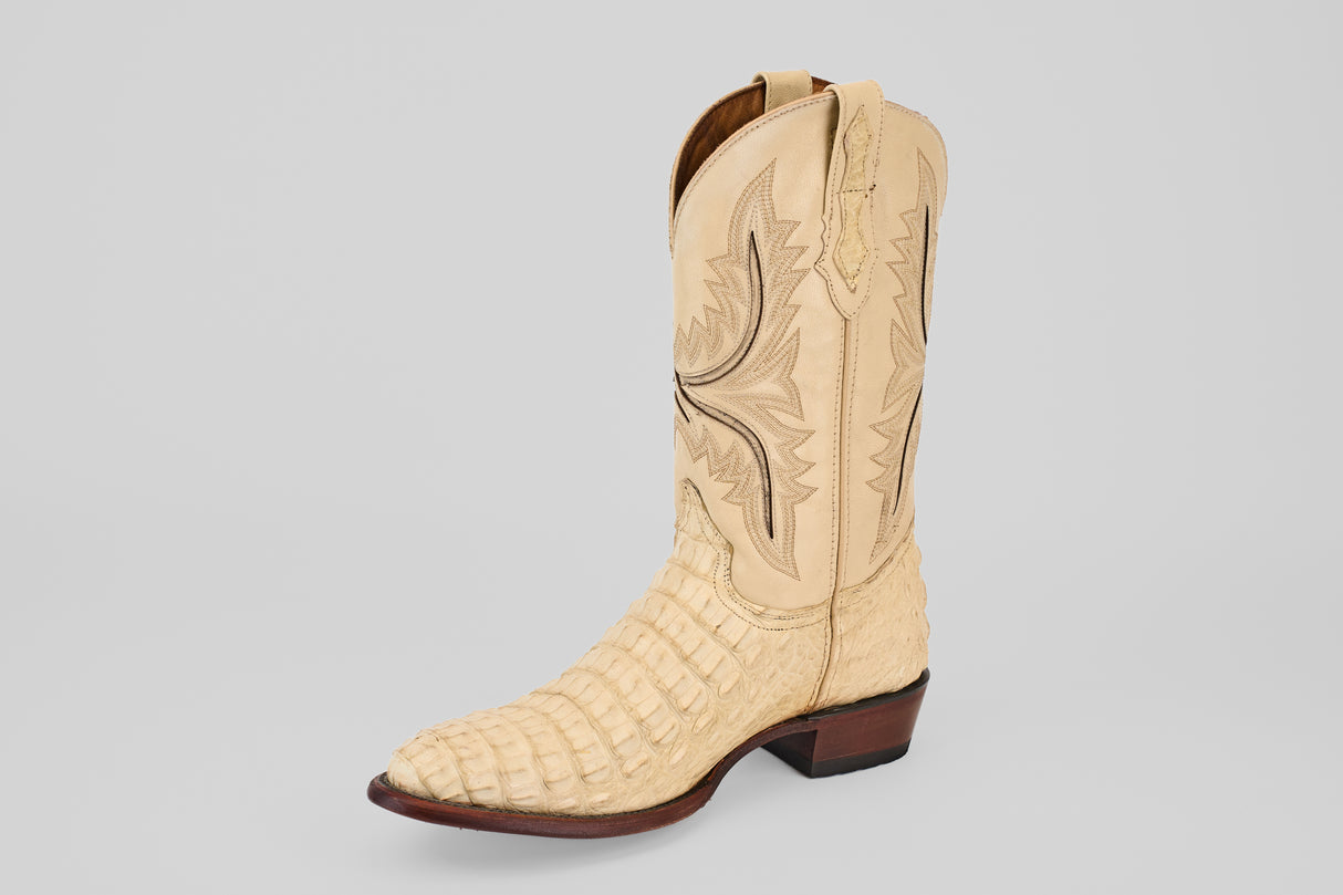 Rhodes HornBack - Bone - Round Toe