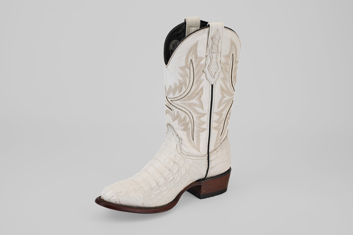 Rhodes HornBack - White - Round Toe