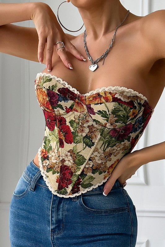 Floral Corset - Top