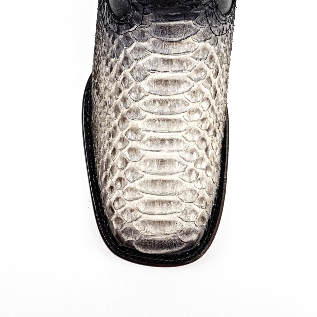 Tanner Platinum Python Boots - Natural - Square Toe - Gomez Western Wear
