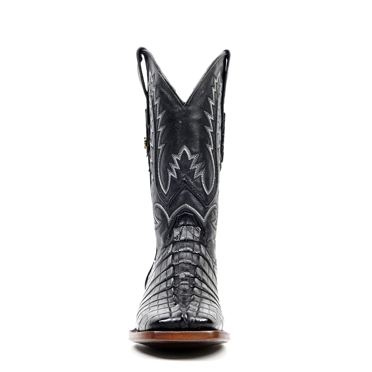 James Aligator Tail Boots - Black - Square Toe (LG10) - Gomez Western Wear