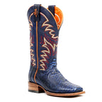 Braxton Python Boots - Navy Blue - Square Toe - Gomez Western Wear