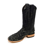 Connor Pirarucu Fish Boots - Gray Black - Square Toe (PZ60)