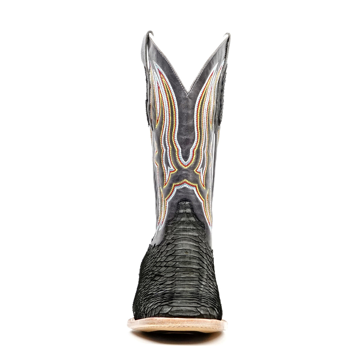 Braxton Python Boots - Oxford Gray - Square Toe - Gomez Western Wear