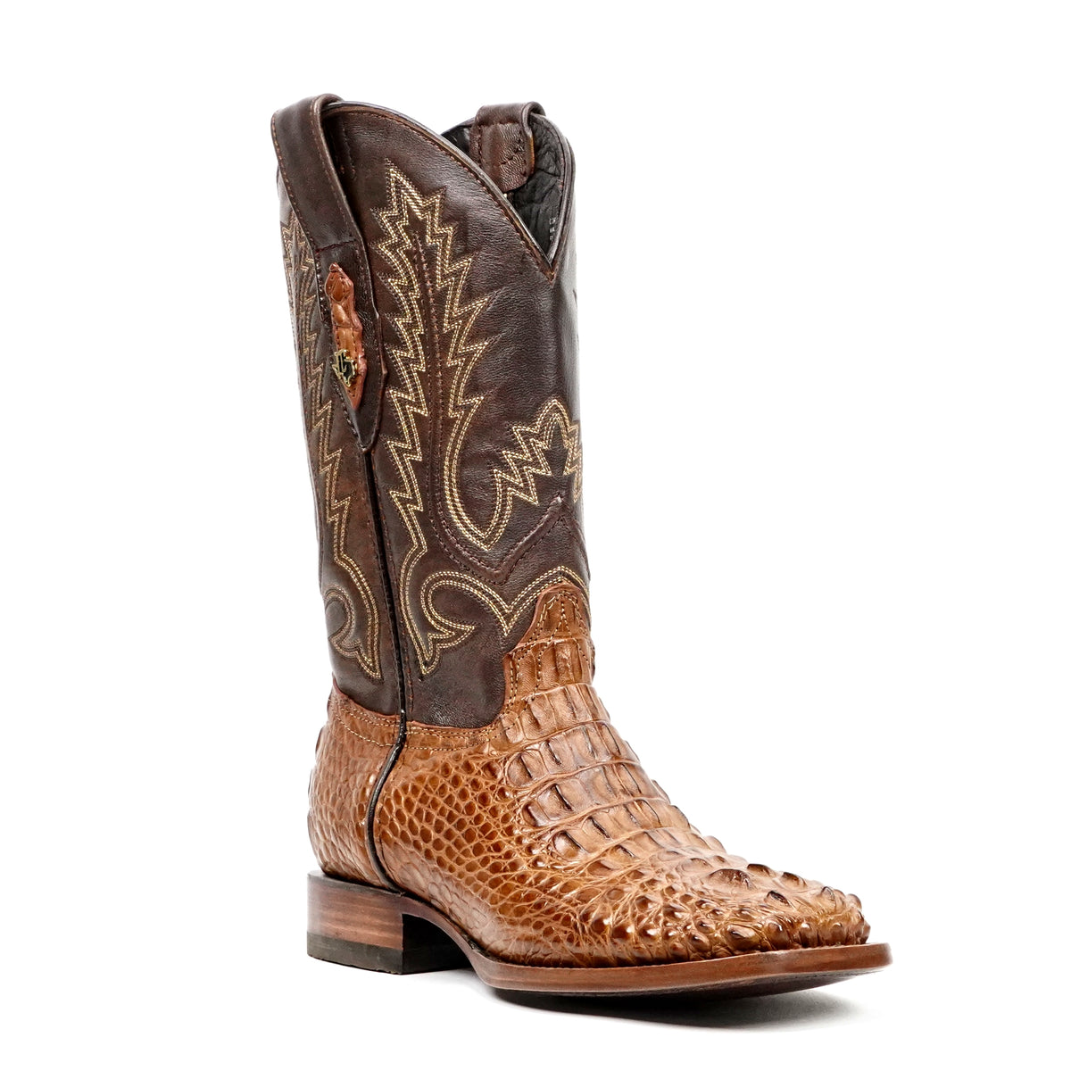 James Alligator Head Boots - Brandy - Square Toe (AP50) - Gomez Western Wear