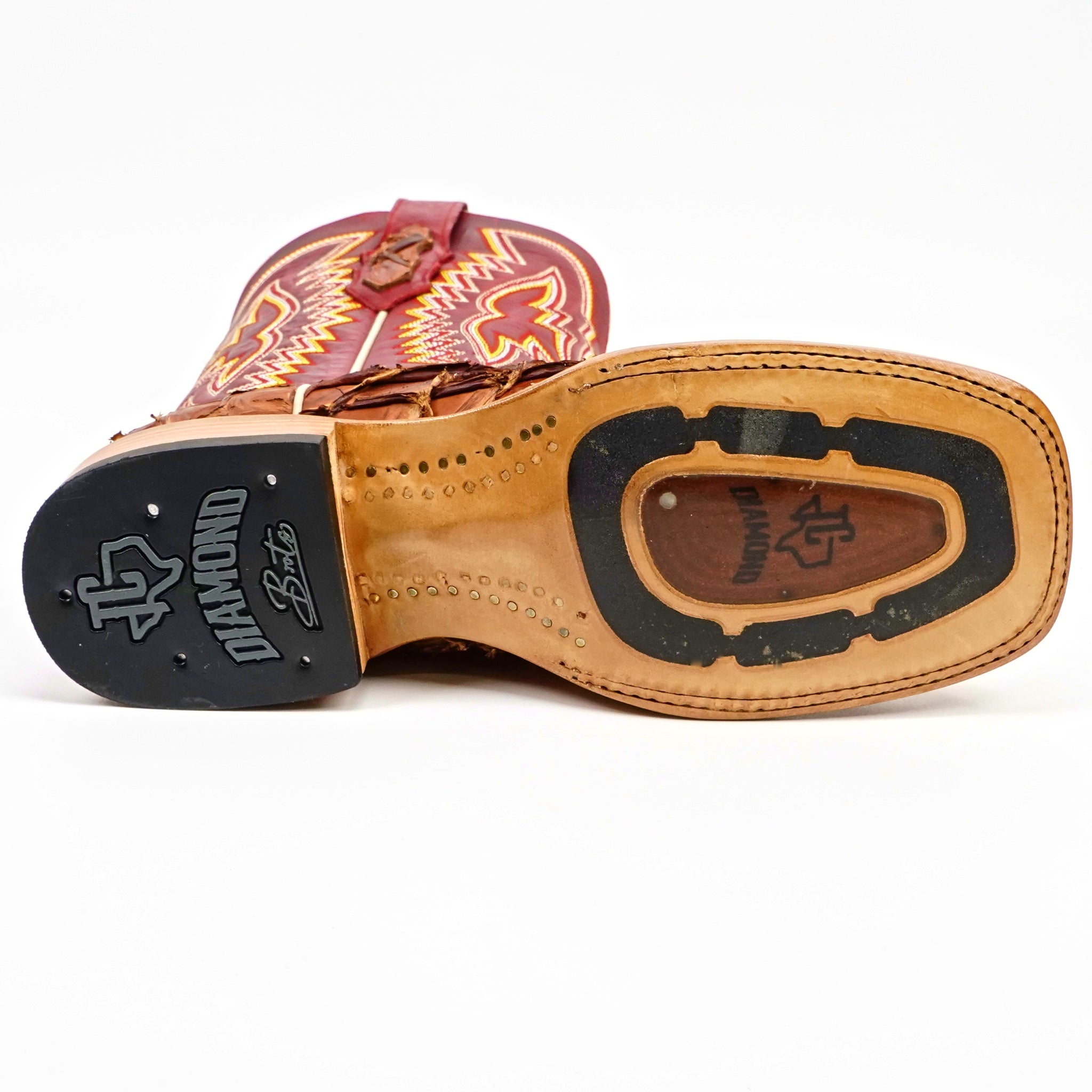 Butch Pirarucu Fish Boots - Matte Pecan - Square Toe