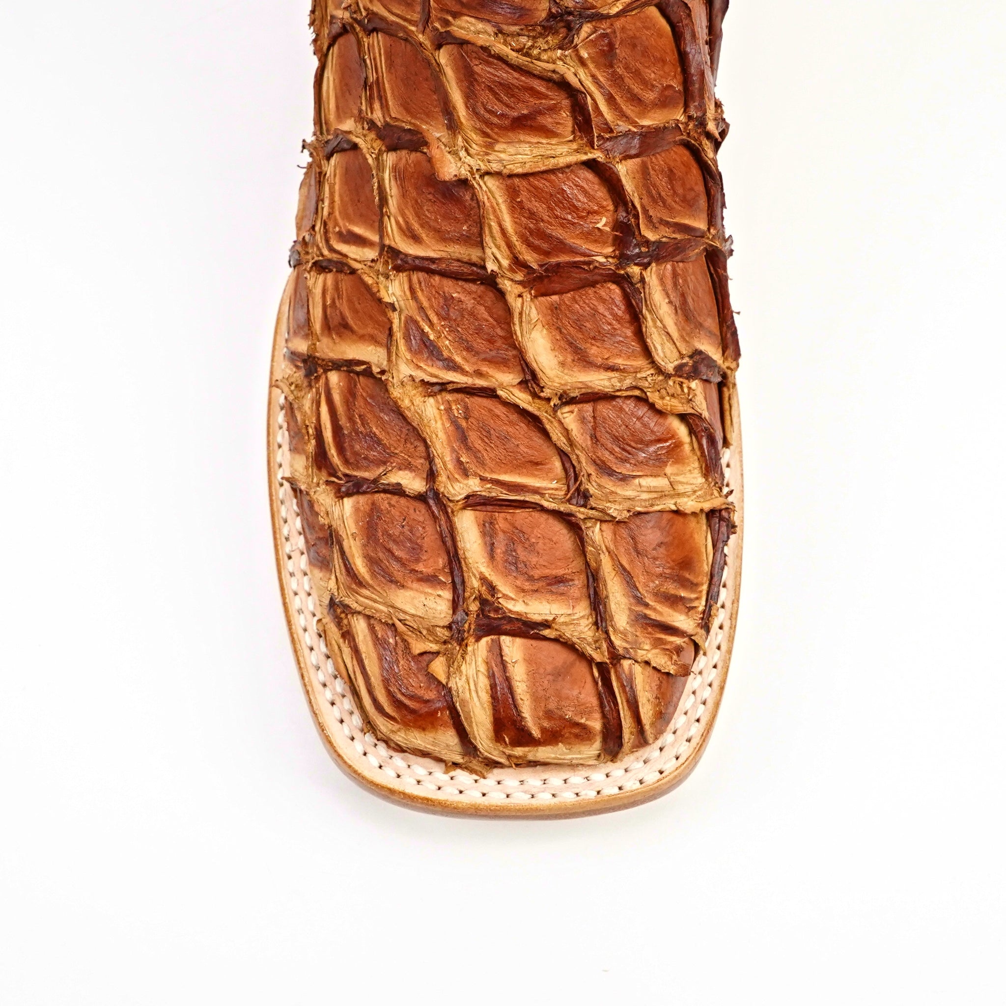 Butch Pirarucu Fish Boots - Matte Pecan - Square Toe