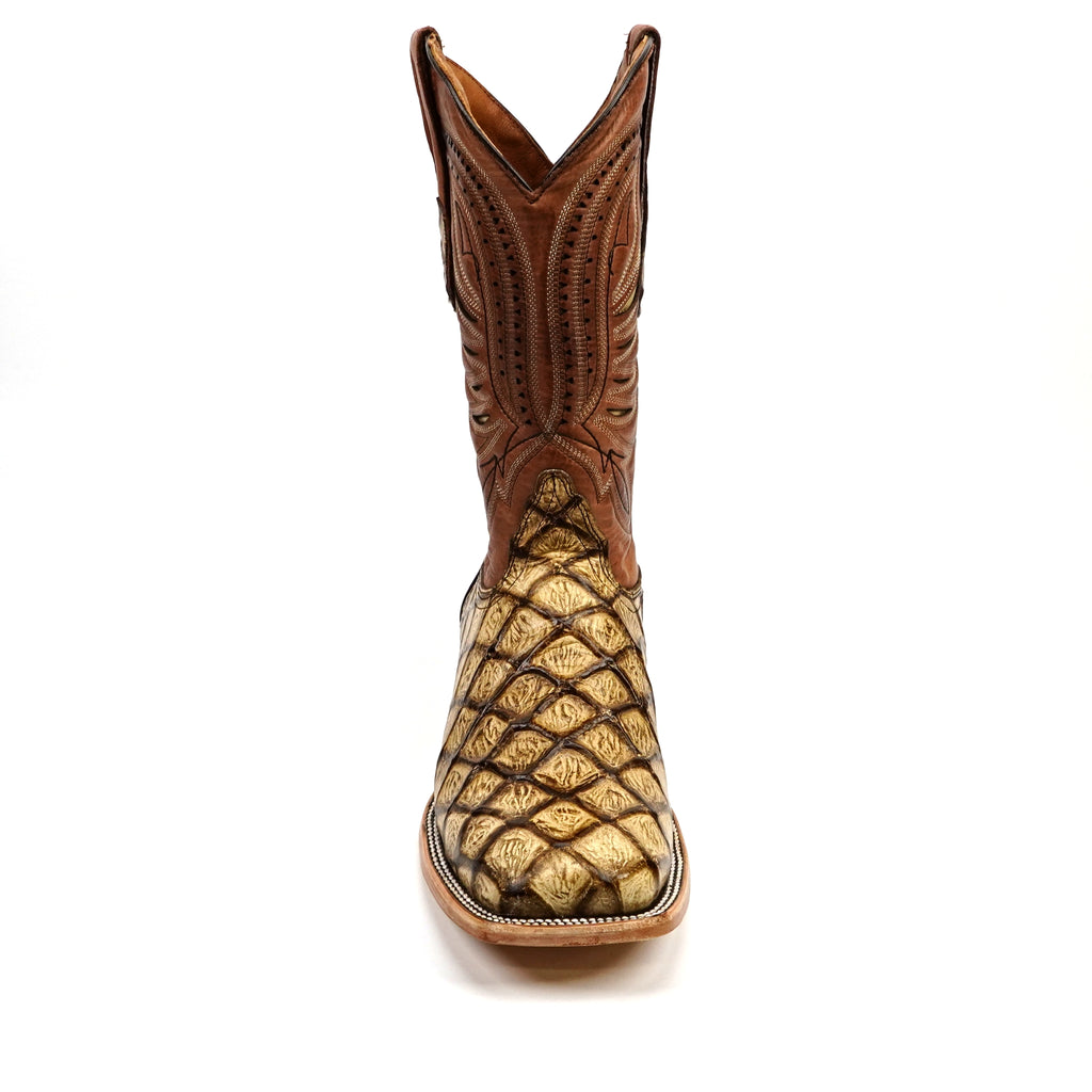 Pirarucu Orix - Embossed Leather - Square Toe (E687)