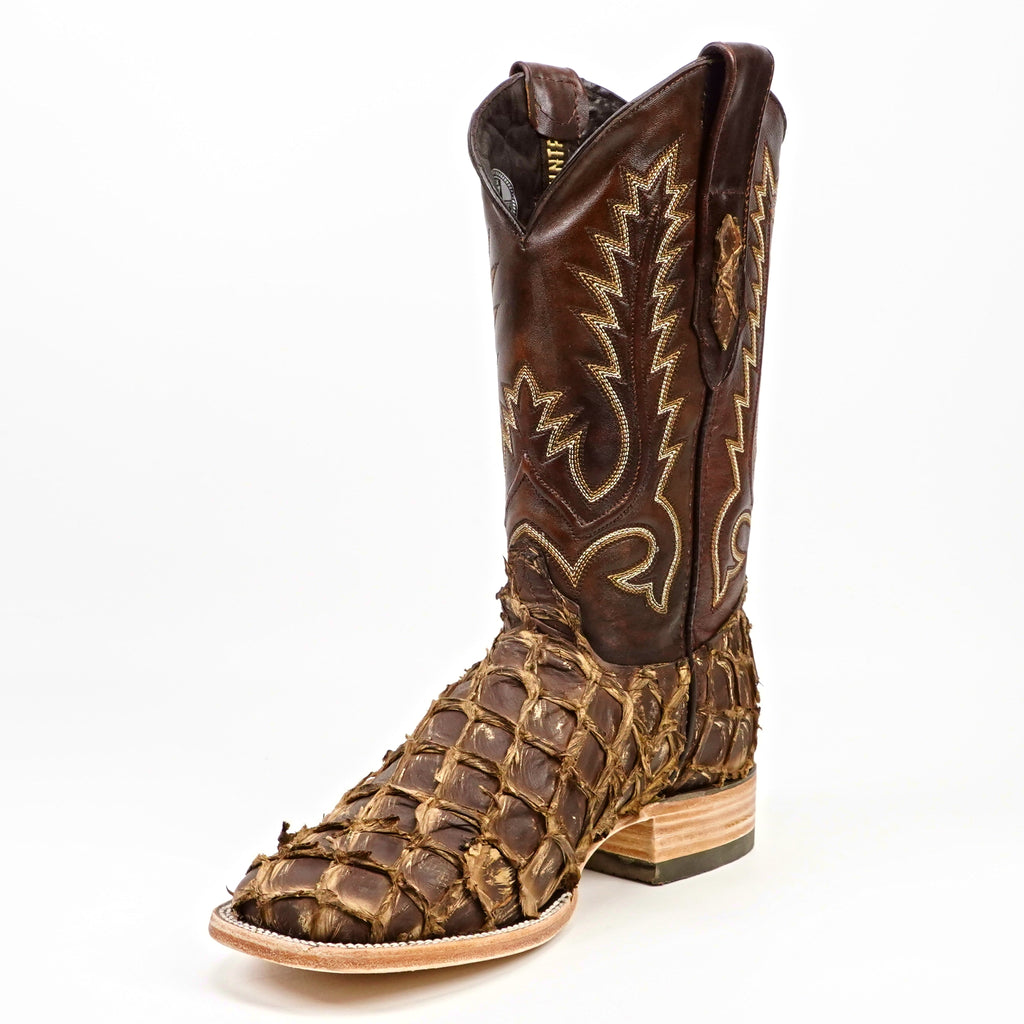 Connor Pirarucu Fish Boots - Orix Choco - Square Toe (PZ60)