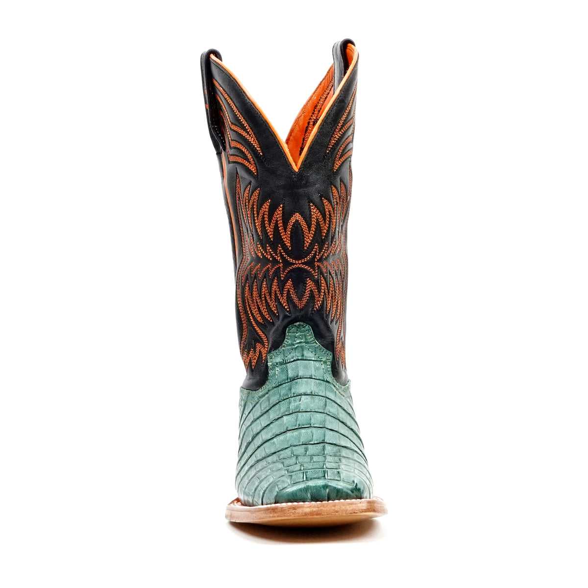 Ranger Caiman Belly Boots - Jade - Square Toe - Gomez Western Wear