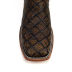 Pirarucu Camel - Embossed Leather - Square Toe (E688)