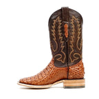 Rhodes Caiman Hornback Boots - Brandy - Square Toe (LM10)