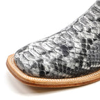 Python Natural - Embossed Leather - Square Toe (E913)