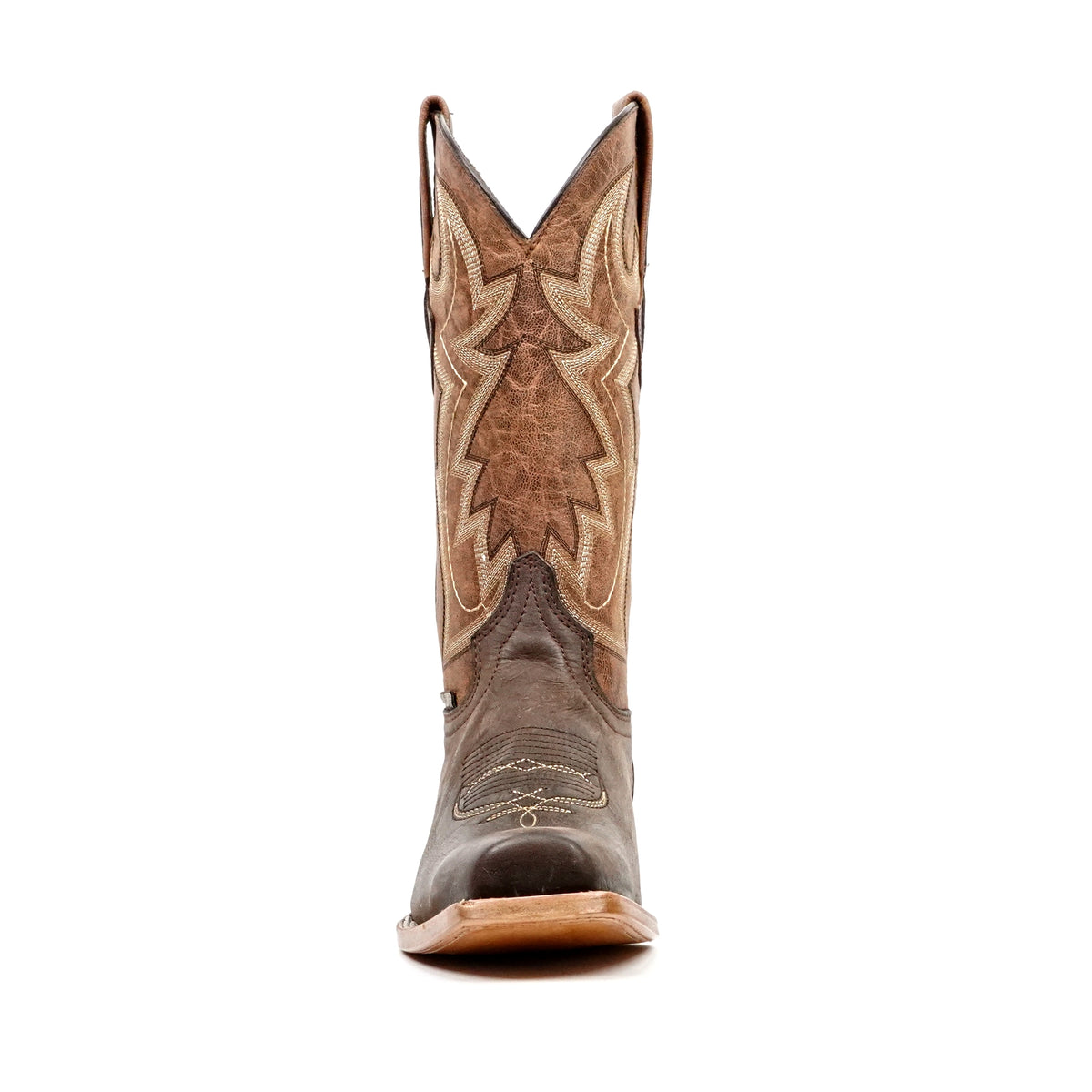 Botas vaqueras Fresno Chocolate - Punta cuadrada estrecha (E906)