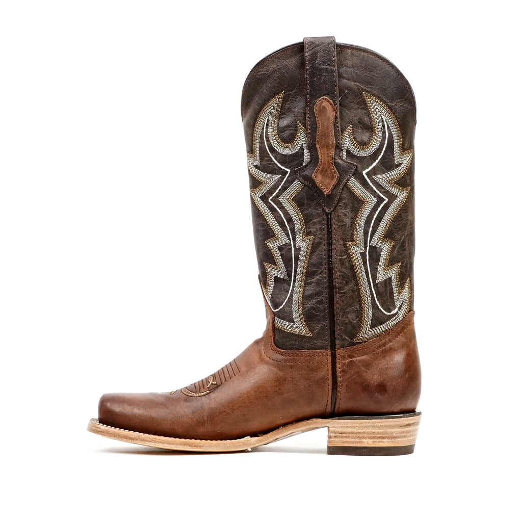 Botas Cowboy Fresno Coñac - Punta Cuadrada Estrecha (E906)