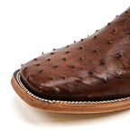 Austin Ostrich Boots - Brass - Square Toe (AV20)