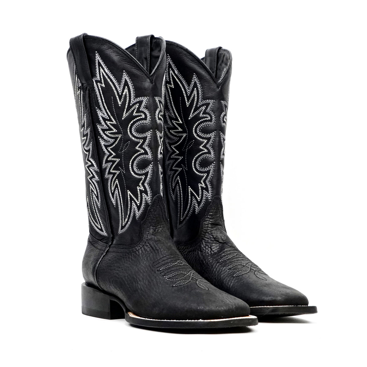 Cheyenne Black Cowboy Boots - Square Toe (E29)