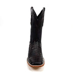 Rhodes Caiman Belly Boots - Black Cherry - Square Toe (LM10)