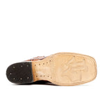 Pirarucu Cognac Boots - Embossed Leather - Square Toe (E687)
