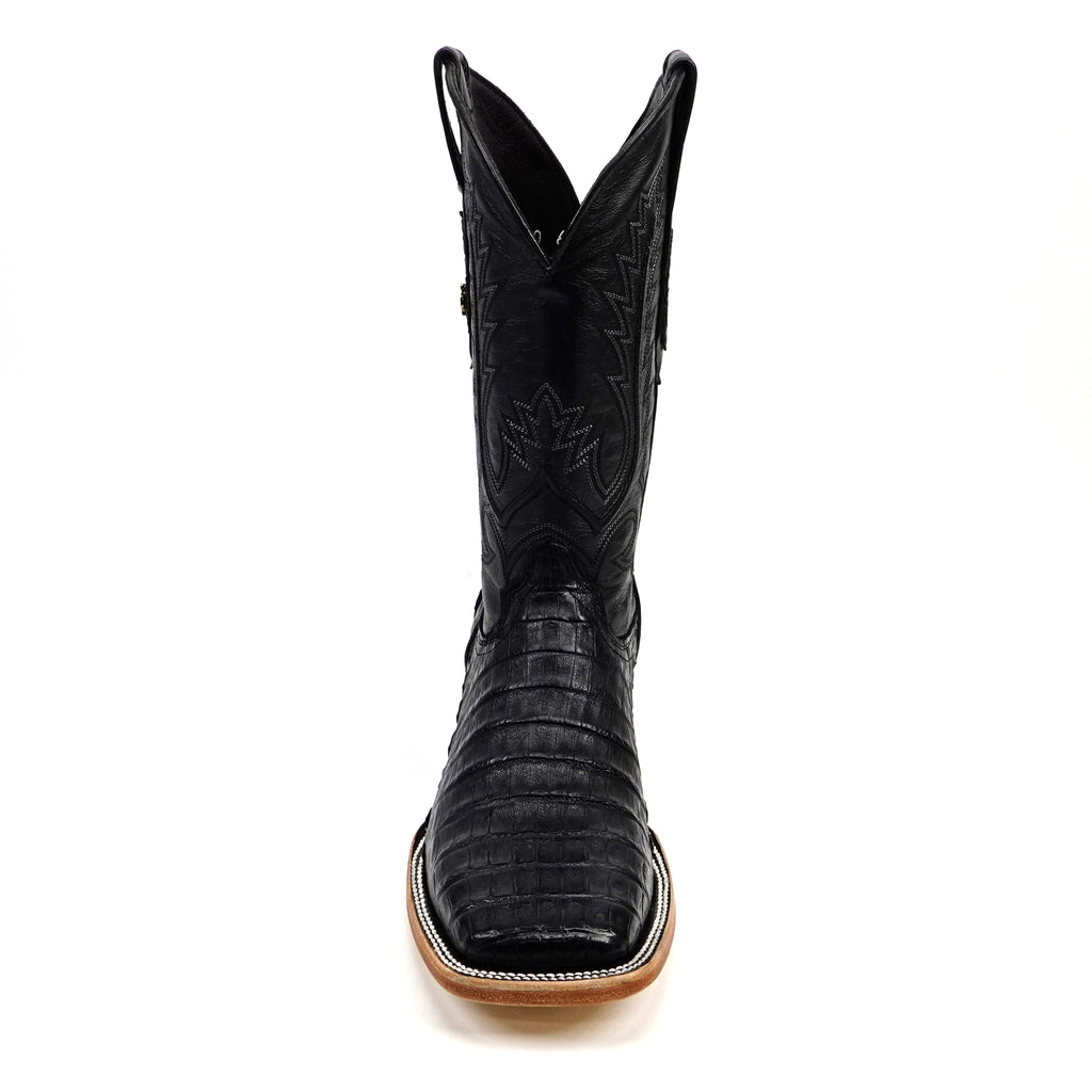 Rhodes Caiman Belly Boots - Navy Blue - Square Toe (LM10)