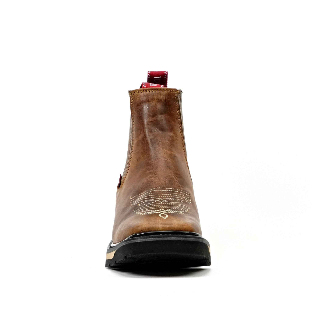 Rustic Honey Double Density Sole Ankle Boots - Square Toe (E1200)