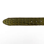 Exotic Full Quilt Caiman Belt - Agave (C028)