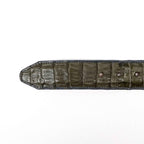 Exotic Full Quilt Caiman Belt - Gray (C-028)