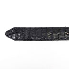 Exotic Full Quilt Caiman Belt - Black (C-028)