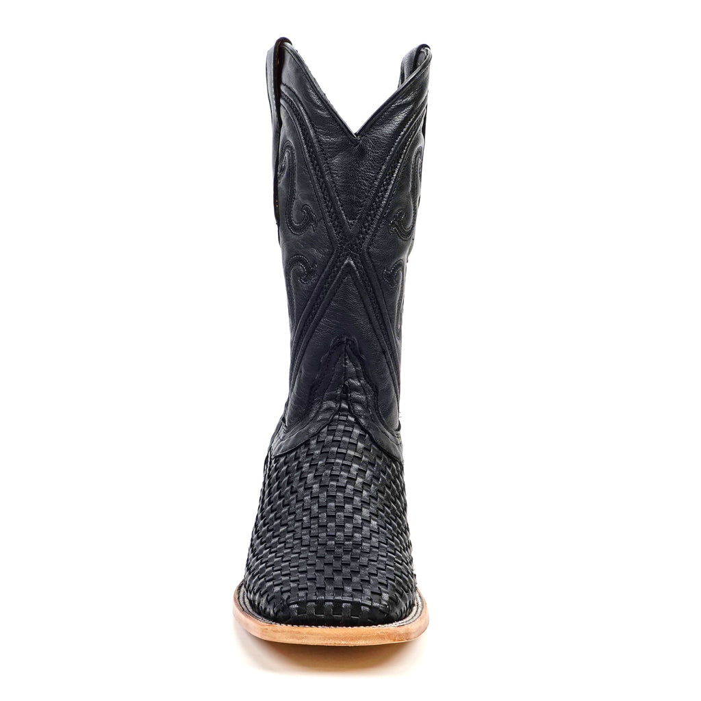 Yute trenzado negro - Punta cuadrada (E633)