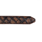 Pirarucu Fish Rustic Choco Belt - Embossed Leather (C-IMI)