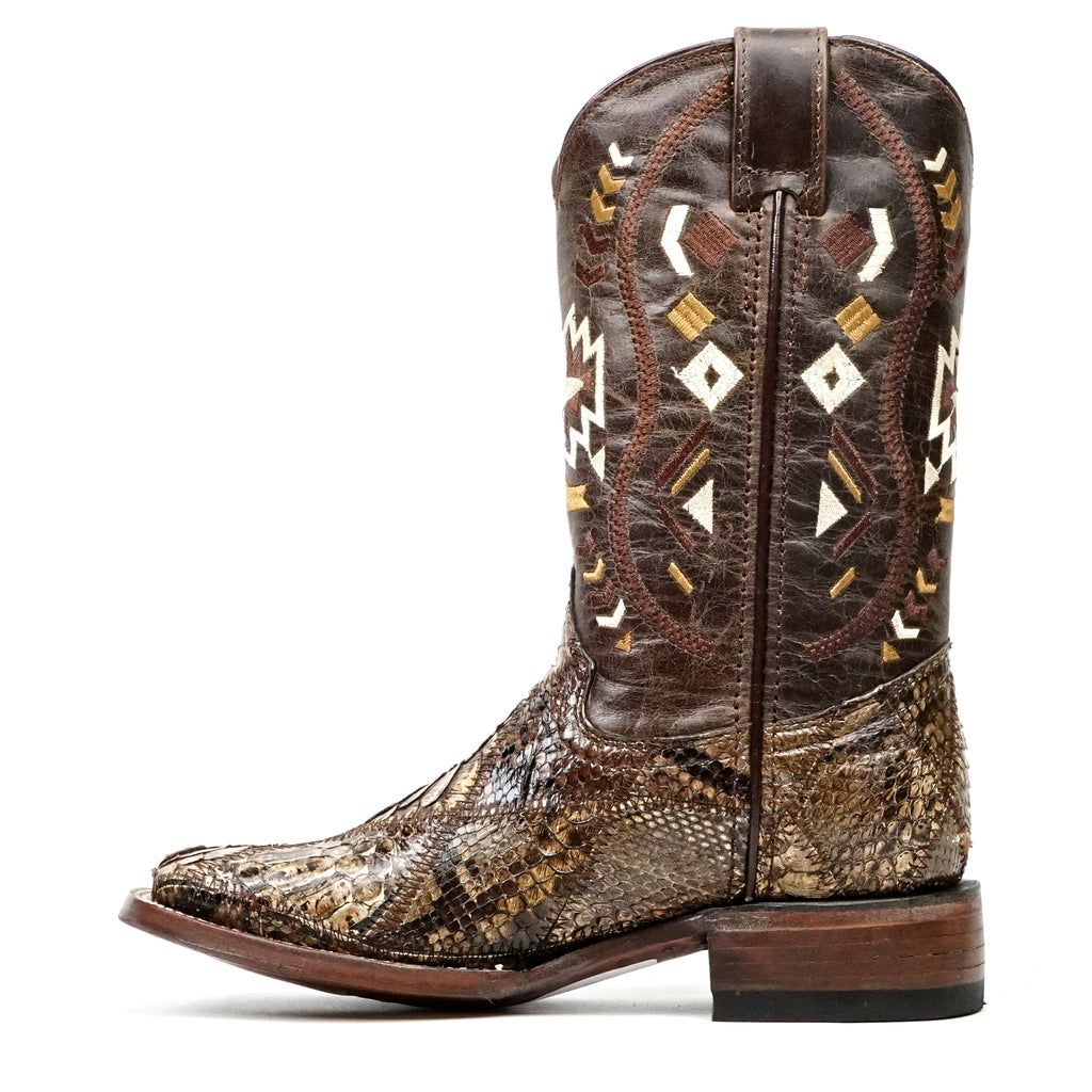 Chameleon Python Boots (Youth) - Square Toe (R003)