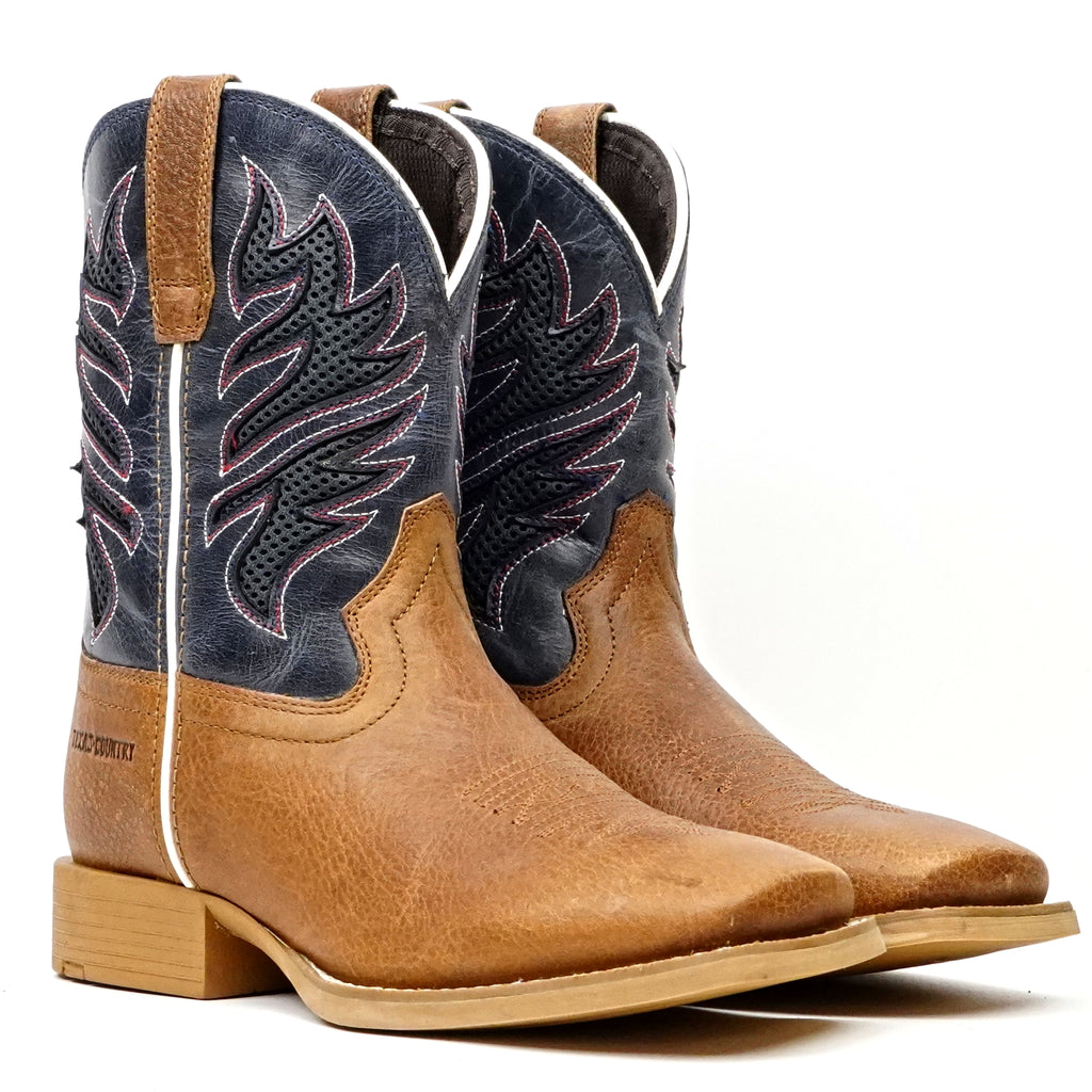 Texas Country Tan Youth Boots - Slip=Resistant Sole - Square Toe (TCK007)