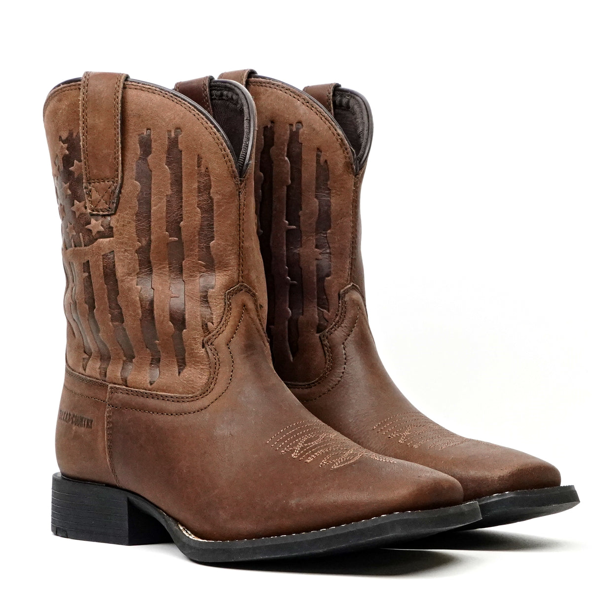 Kids Choco Leather Boots - Slip-Resistant Sole - Square Toe (TCK005)