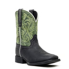 Texas Country Black Leather Boots - Slip-Resistant Sole - Square Toe (TCK008)