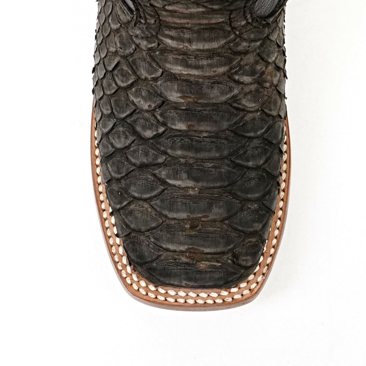 Kids Python Boots - Dark Matte Gray - Square Toe
