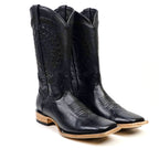 Clayton Black Cowboy Boots - Square Toe (E944)