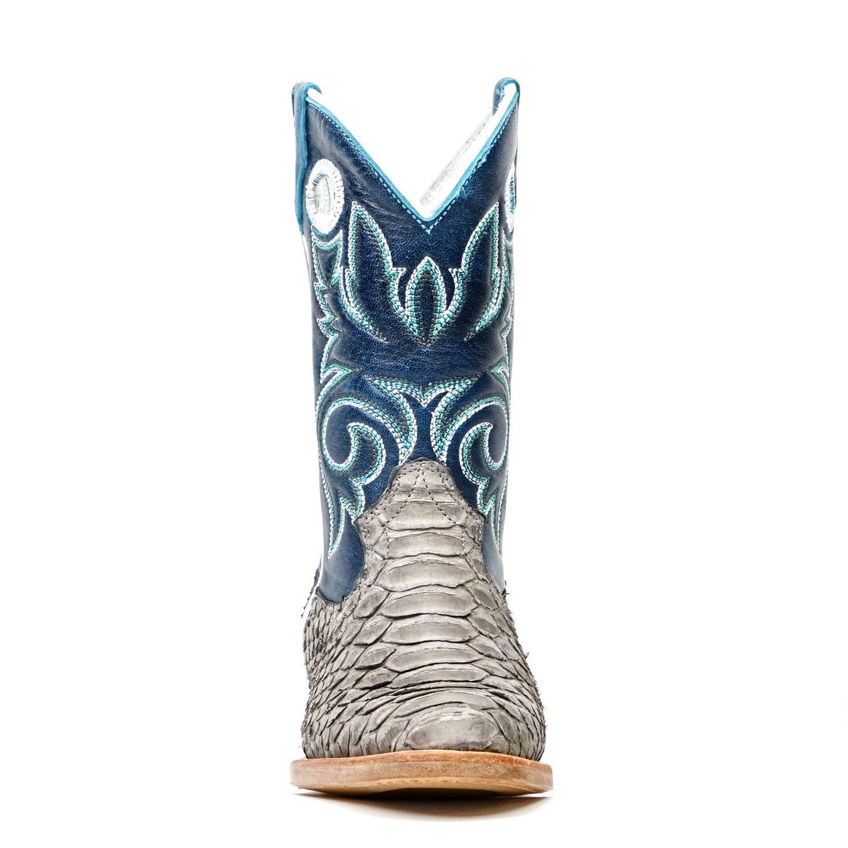 Kids Python Boots - Matte Gray - Roper Toe